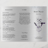 Silver Glitter Beauty Salon Trifold Bruchure (Front)