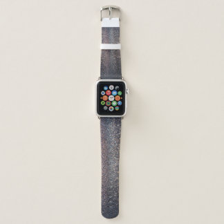 Silver Glitter: Black Bokeh Christmas Apple Watch Band