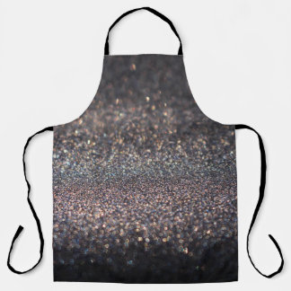 Silver Glitter: Black Bokeh Christmas Apron