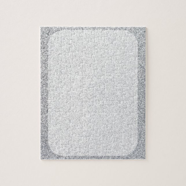 Silver glitter blank template jigsaw puzzle (Vertical)