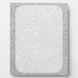Silver glitter blank template plaque