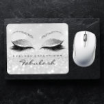 Silver Glitter Branding Beauty Studio Lashes 2Glam Mouse Pad<br><div class="desc">Beauty Studio 
Luxury collection
florenceK</div>