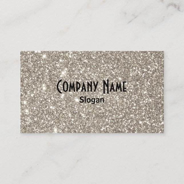 Silver Glitter Business Card (Front)