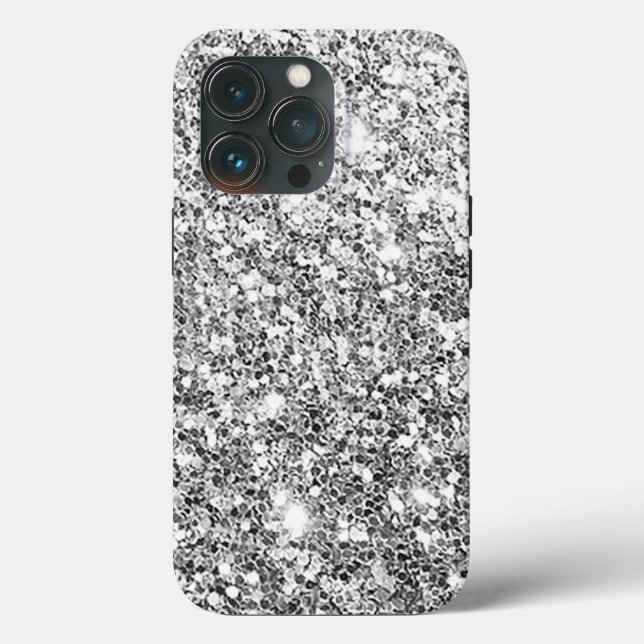 Silver Glitter Case-Mate iPhone Case (Back)