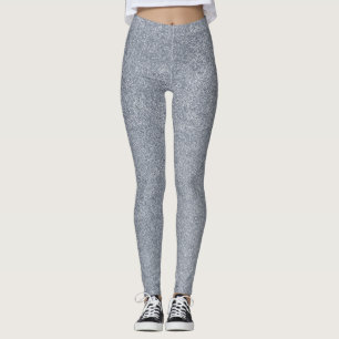 Silver Glitter Christmas Leggings