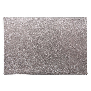 Silver glitter cloth placemat