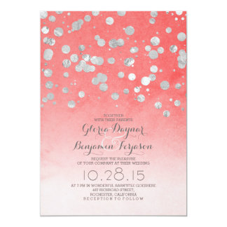 Pink Silver Wedding Invitations Custom Personalized Hot Pink And Silver Letterpress Wedding Invitations With Sequins