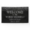 Silver Glitter Confetti Custom Wedding Banner