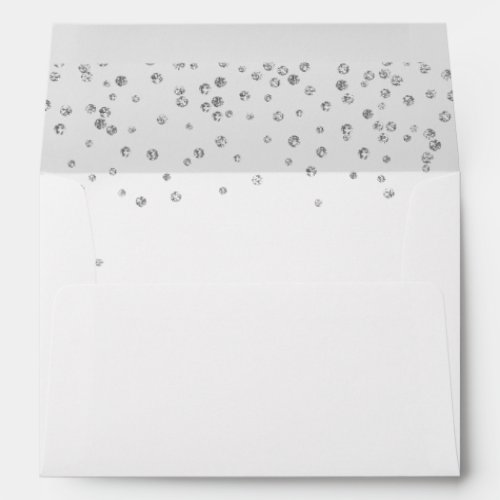 Silver glitter discs return address Envelope