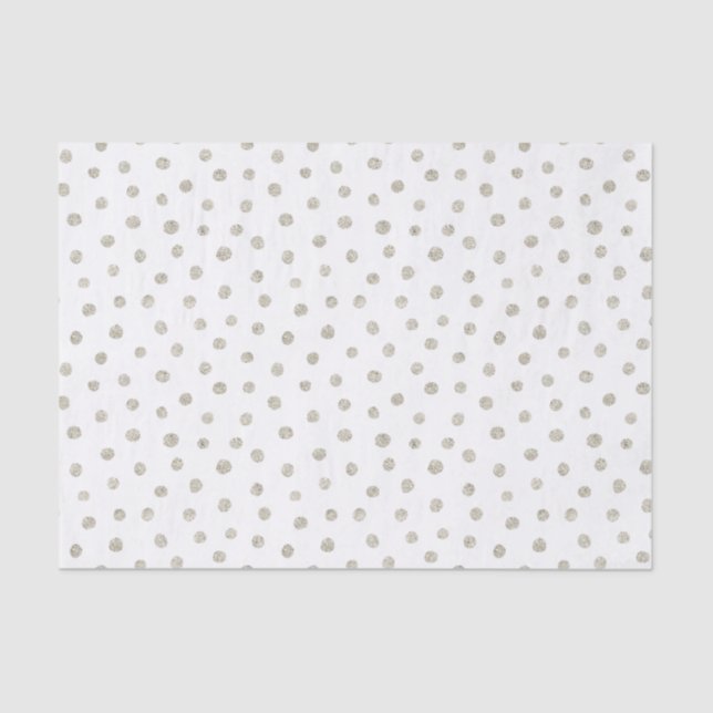 Silver glitter dots tissue paper (Front)