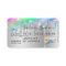 Silver glitter drips Credit Card hologram add name