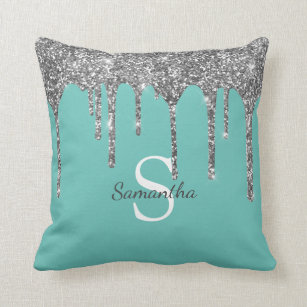 light teal throw pillows