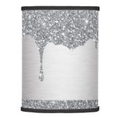 Silver Glitter Drips Luxury Lamp Shade (Right)