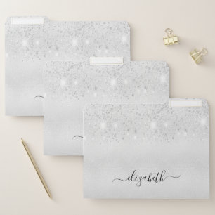 Silver glitter dust name script file folder