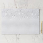 Silver glitter dust party paper placemat