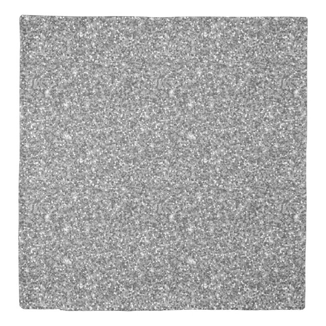 Silver Glitter   Duvet Cover (Front)