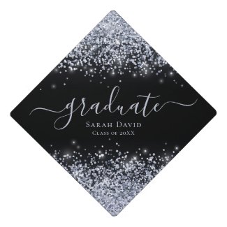 Silver Glitter Elegant Chic Typography 