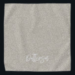 Silver Glitter Elegant Name Pet Wedding Bandana<br><div class="desc">Silver Glitter in muted coloring with custom NAME in light grey. Easy to personalize text,  text color,  font. Great for ANY Wedding Pet accessory,  Glam Pet,  Wedding Party,  or anyone with sparkle. Elegant,  Fun,  Timeless Keepsake. Mix and match entire Glitter Collection by TMCdesigns.</div>