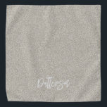 Silver Glitter Elegant Name Pet Wedding Bandana<br><div class="desc">Silver Glitter in muted coloring with custom NAME in light grey. Easy to personalize text, text color, font. Great for ANY Wedding Pet accessory, Glam Pet, Wedding Party, or anyone with sparkle. Elegant, Fun, Timeless Keepsake. Mix and match entire Glitter Collection by TMCdesigns.</div>