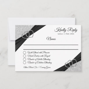 Silver Glitter Enclosure Card