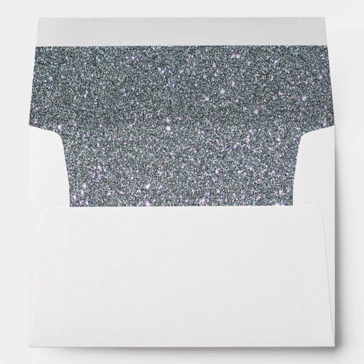 Silver Glitter Envelope | Zazzle