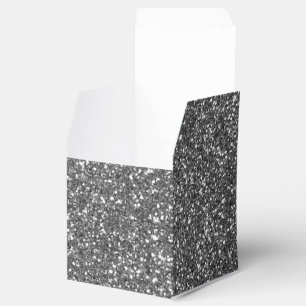Silver Glitter Favor Boxes