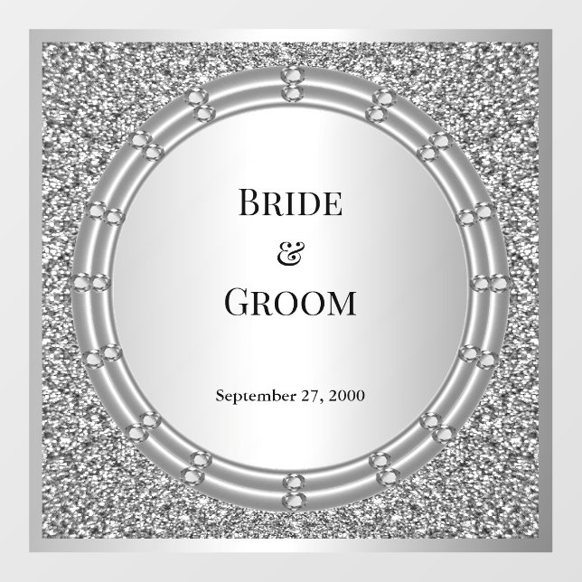 Silver Glitter Frame Floor Decal (Front)