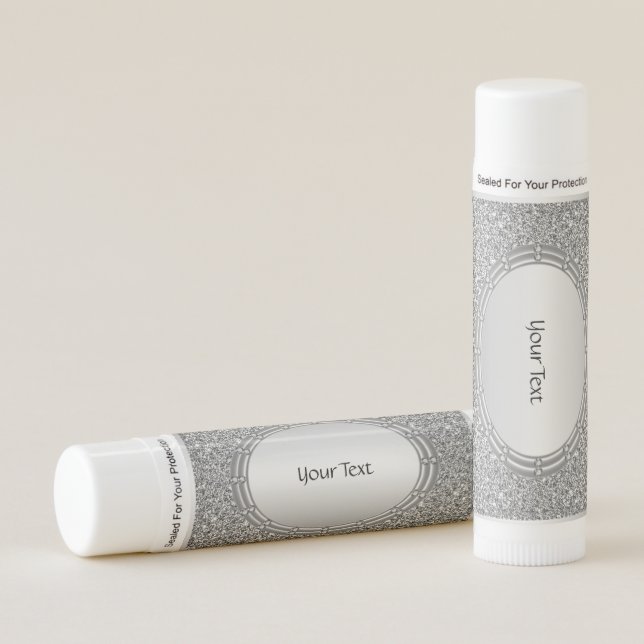 Silver Glitter Frame Lip Balm (Front)