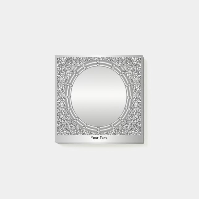 Silver Glitter Frame Notes (Front)