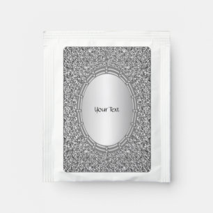 Silver Glitter Frame Tea Bag Drink Mix