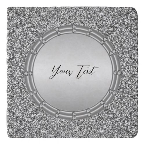 Silver Glitter Frame Trivet