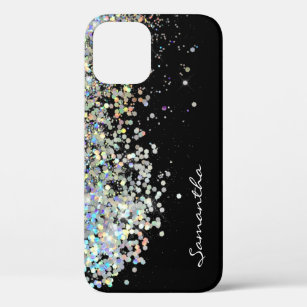 Silver Glitter Girly Custom Name Case-Mate iPhone 12 Case