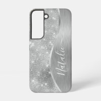 Silver Glitter Glam Bling Personalized Metallic