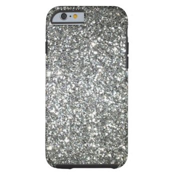 Silver Glitter Glamour Tough Iphone 6 Case by RetroZone at Zazzle