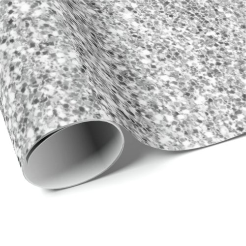 Silver Glitter Glitz         Wrapping Paper