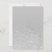 Silver glitter gray cancelled shower by mail invitation (Back)