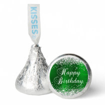 Silver Glitter Green Happy Birthday Hershey®'s Kisses®