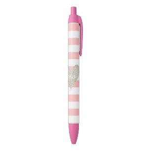 Silver Glitter Heart Pen