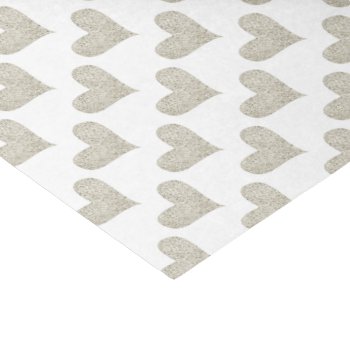 Silver Glitter Heart Tissue Paper by byDania at Zazzle