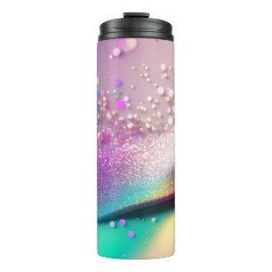 Silver Glitter Holographic Thermal Tumbler 12oz