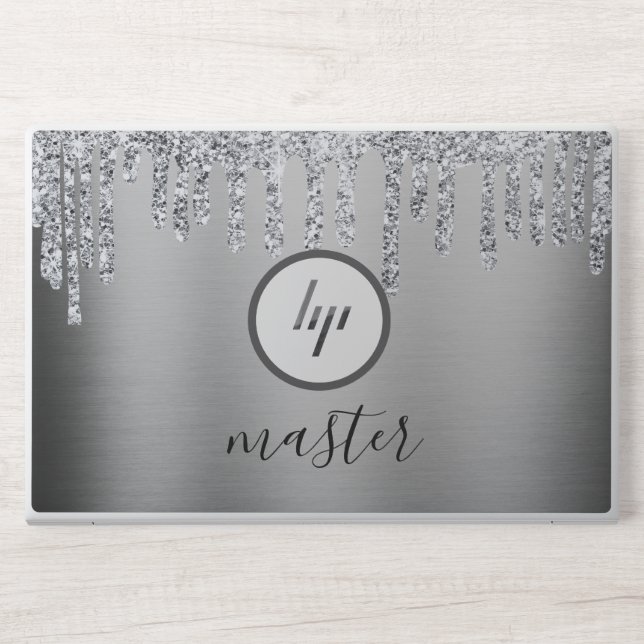 silver glitter HP EliteBook 850  HP Laptop Skin (Front)