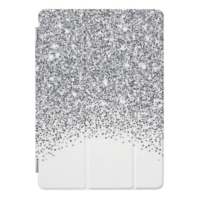 Silver Glitter iPad Pro Cover (Front)