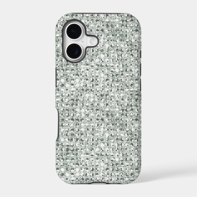 Silver Glitter Iphone Case (Back)