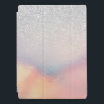 Silver Glitter Iridescent Holographic Gradient iPad Pro Cover<br><div class="desc">This elegant and chic design is perfect for the trendy and stylish girly girl. It features faux printed silver glitter with pink, peach, blue, and purple iridescent holographic ombre gradient design. It's modern, cool, unique, glamorous, and original. ***IMPORTANT DESIGN NOTE: For any custom design request such as matching product requests,...</div>