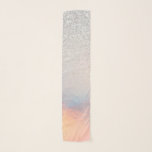 Silver Glitter Iridescent Holographic Gradient Scarf<br><div class="desc">This elegant and chic design is perfect for the trendy and stylish girly girl. It features faux printed silver glitter with pink, peach, blue, and purple iridescent holographic ombre gradient design. It's modern, cool, unique, glamorous, and original. ***IMPORTANT DESIGN NOTE: For any custom design request such as matching product requests,...</div>