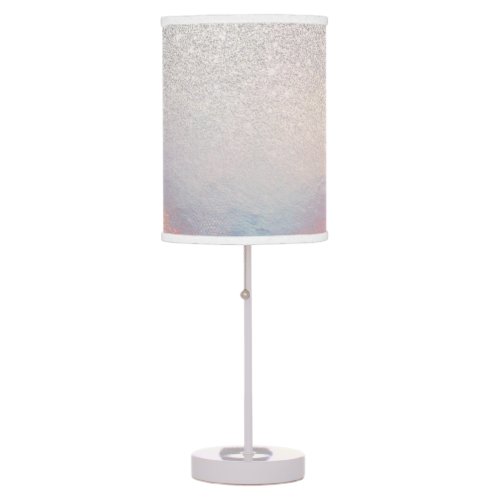 Silver Glitter Iridescent Holographic Gradient Table Lamp