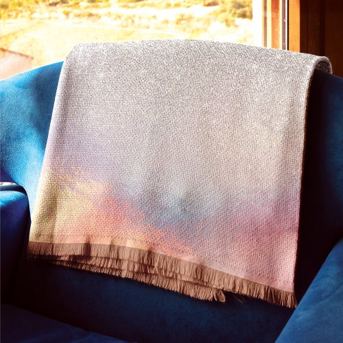 Silver Glitter Iridescent Holographic Gradient Throw Blanket