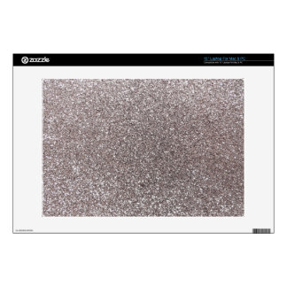 Silver glitter laptop decals