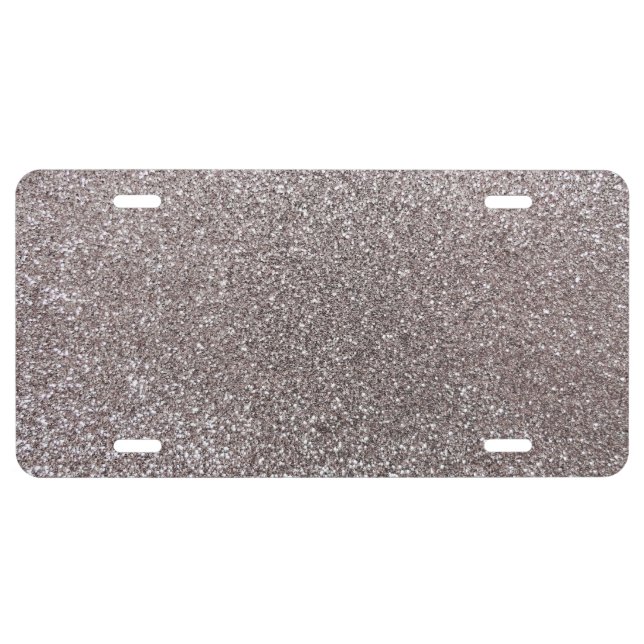 Silver glitter license plate (Front)
