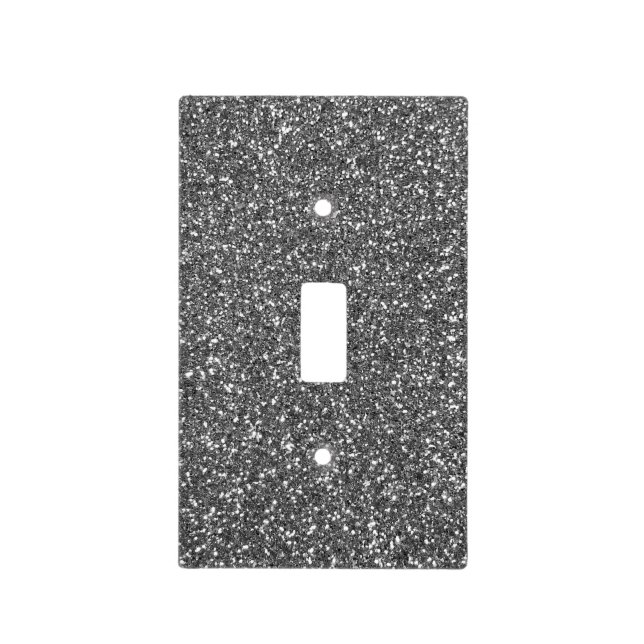 Silver Glitter Light Switch Cover (Front)